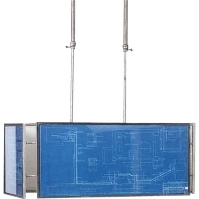 New Chandelier Vintage Blueprints, Hand-Made Upcycled 2-Light Rectangular | Walmart (US)