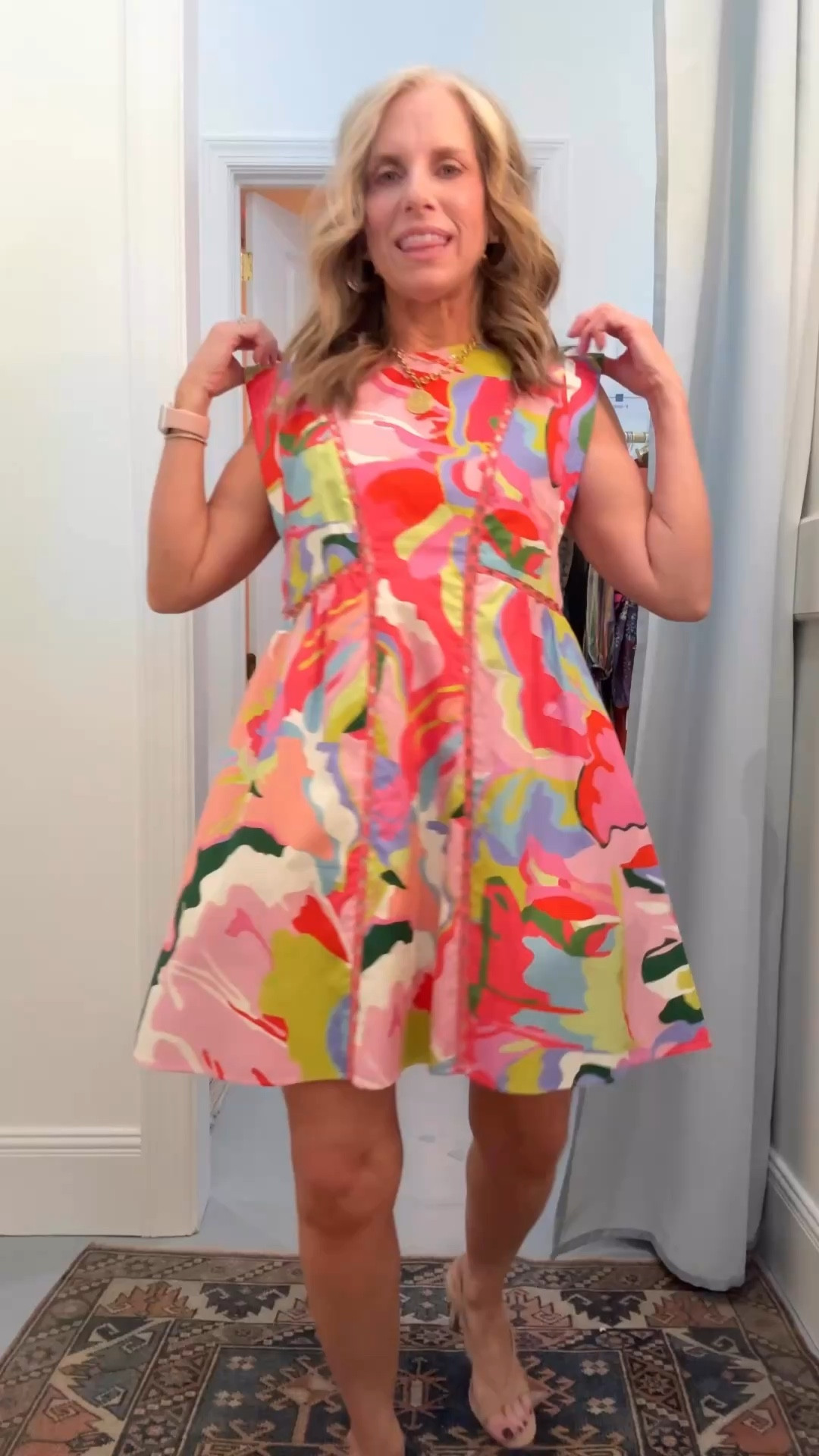 Wearing XS dress and shoes are TTS. Crosby By Molly Burch. Wear dressed up or down. 

#LTKootd #LTKgrwm #LTKOver40