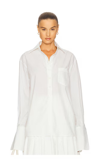 Classic Oversized Shirt in Tech Poplin in White | Revolve Clothing (Global)