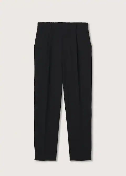 Slouchy trousers with darts | MANGO (UK)