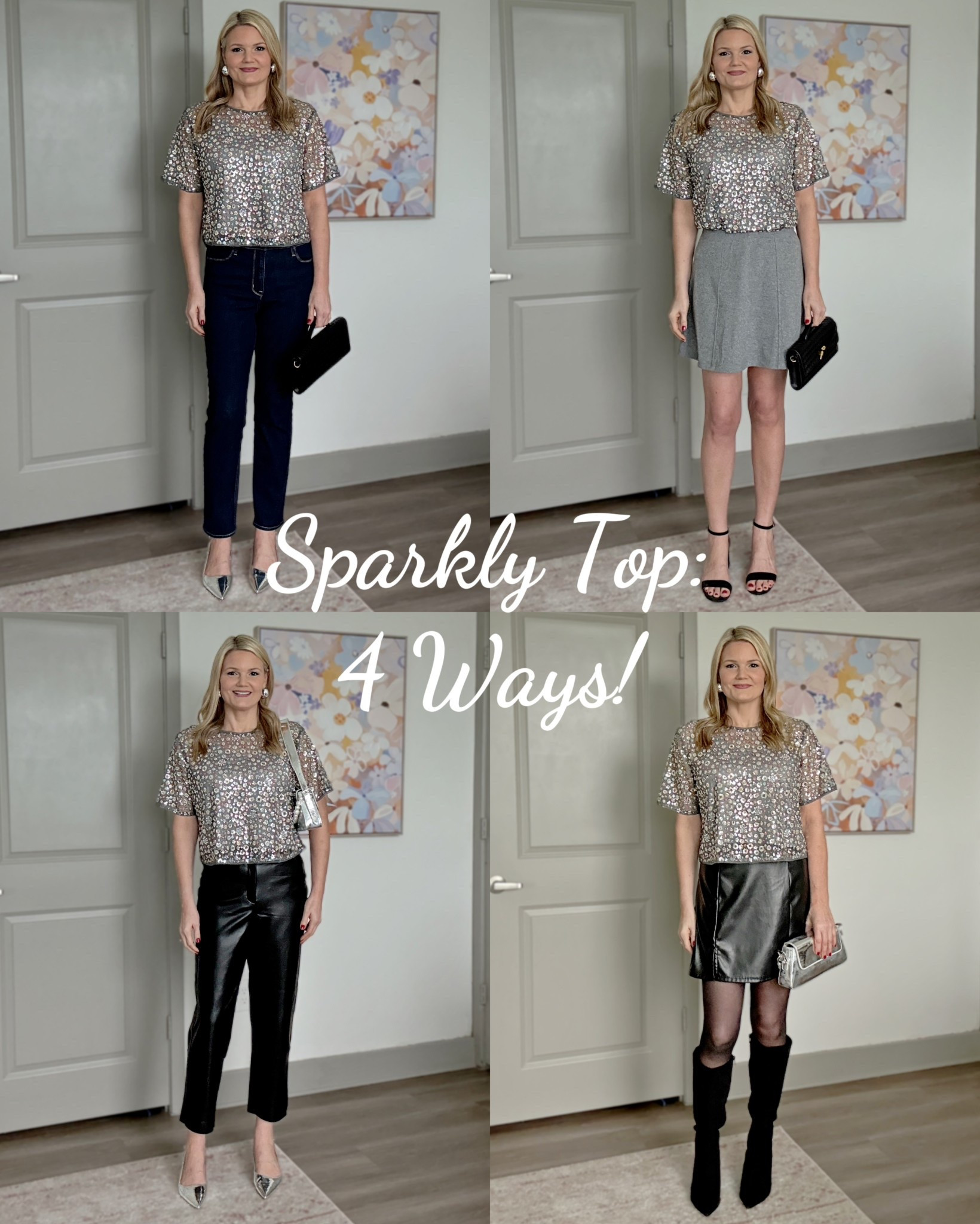 Here’s 4 ways to style this sequin floral top! Wearing size small. Comes with cami underneath  

#LTKootd #LTKSeasonal #LTKHoliday