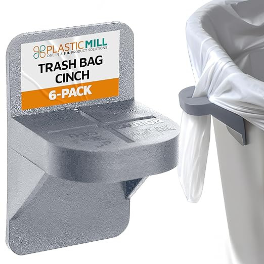 PlasticMill Trash Bag Cinch - Trash Bag Holder for Trash Can - Trash Can Liner Holder to Keep Tra... | Amazon (US)