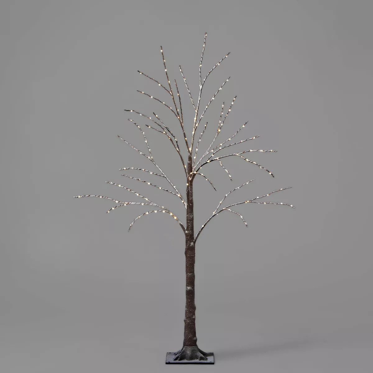 Brown Flocked Tree Dew Drop Christmas LED Novelty Sculpture Warm White  - Wondershop | Target