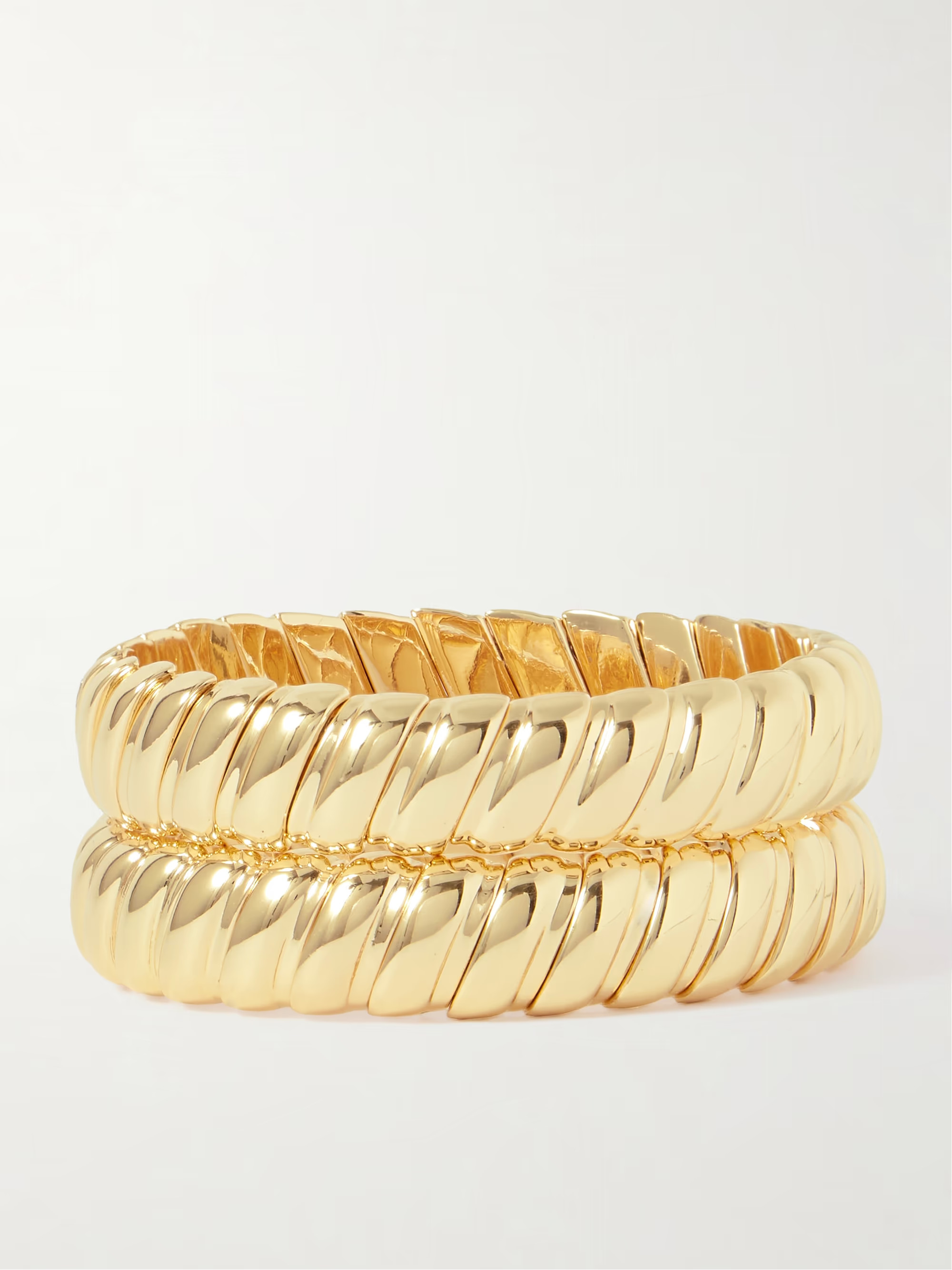 The Cobra Set aus zwei goldfarbenen Armbändern | NET-A-PORTER (UK & EU)