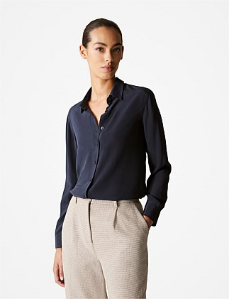 Trenery Classic Silk Shirt | David Jones | David Jones (Australia & New Zealand)