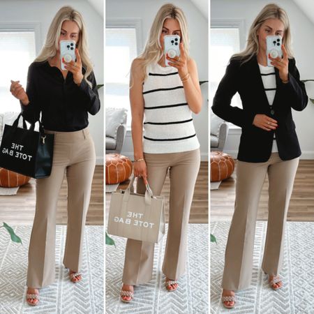 Amazon work wear outfits for the office. These pull-on business pants are a perfect fit. I’m wearing size 6 and they’re stretchy! 

#LTKunder50 #LTKstyletip #LTKworkwear