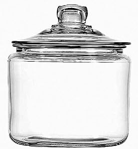 Anchor Hocking 3 Quart Heritage Hill Glass Jar with Lid (2 piece, all glass, dishwasher safe) | Amazon (US)