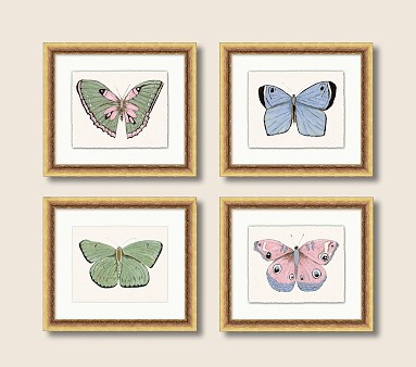 Jordan Connelly Soft Butterfly Framed Wall Art | Pottery Barn Kids