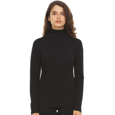 Minus33 Merino Wool Midweight - Women's Long Sleeve Turtleneck 100% Merino Wool Black S | Target