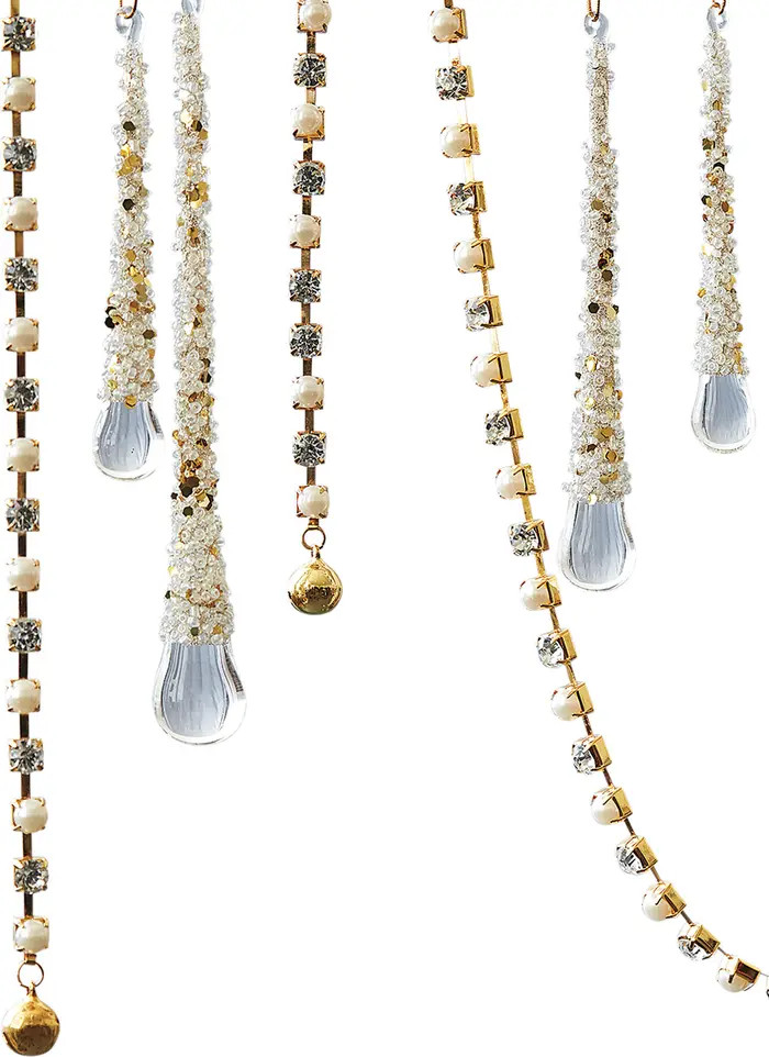 Balsam Hill Crystal and Pearl Beaded Gold Garland Set | Nordstrom | Nordstrom