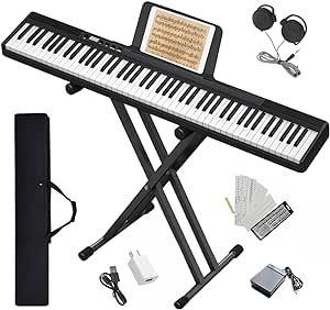Longeye Piano Keyboard 88 Keys Compact Digital Piano for Beginners with Full Size Semi Weighted K... | Amazon (US)