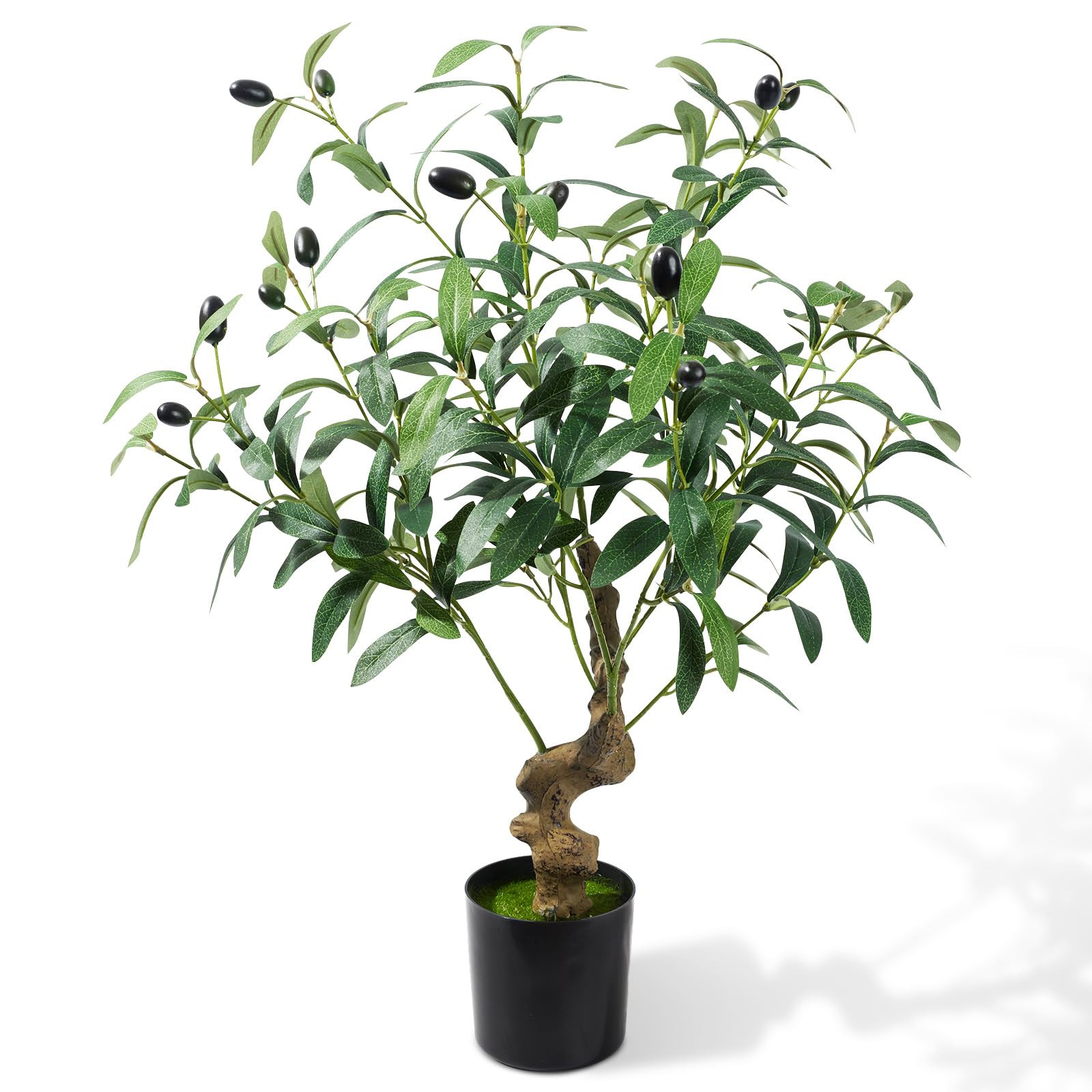2ft Artificial Olive Tree with Pot,12 Fruits Tabletop Faux Fake Plants Mini Trees for Home Office... | Amazon (UK)