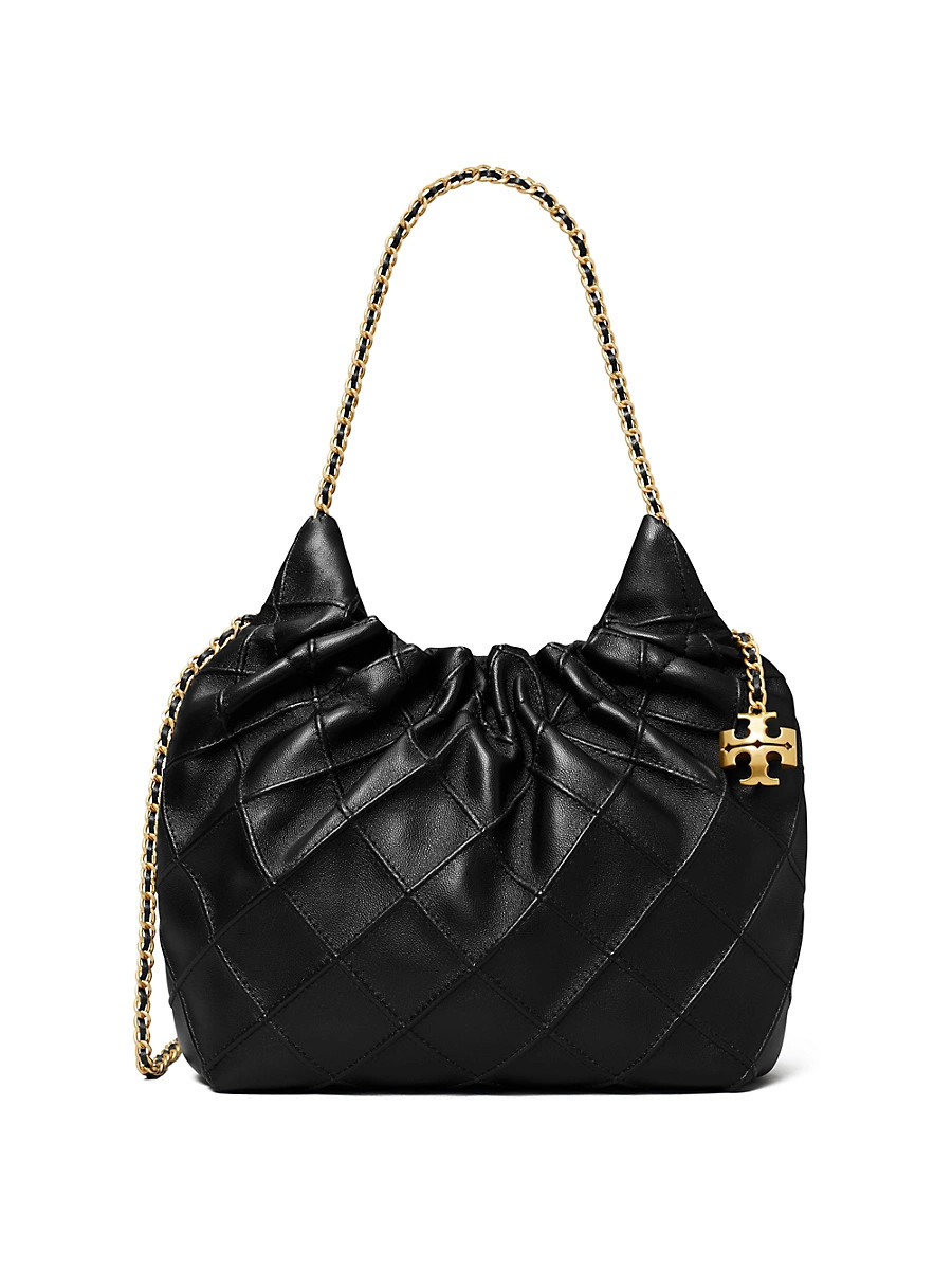 Women's Fleming Mini Leather Hobo Bag - Black | Saks Fifth Avenue