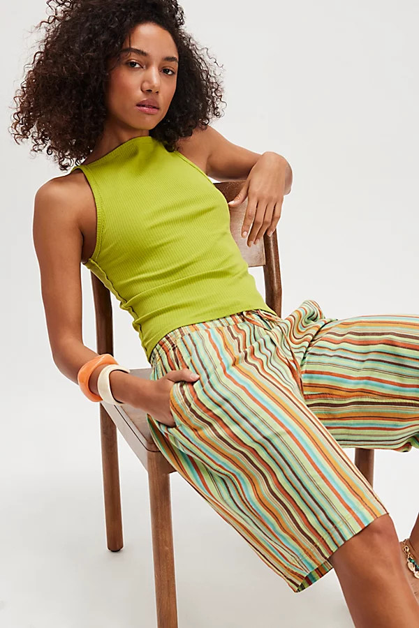 Saylor Poplin Stripe Shorts | Free People (Global - UK&FR Excluded)