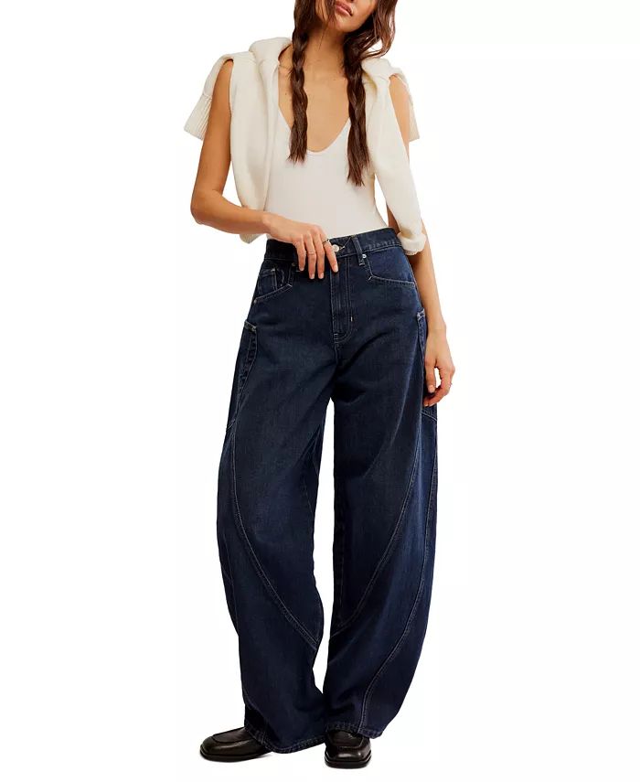 Free People
          
        
  
      
          Women's Sugar & Spice Cotton High-Rise Barrel... | Macy's