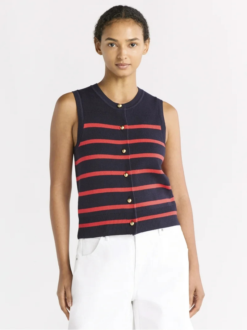 Free Assembly Women's Sleeveless Cardigan Sweater, Lightweight, Size XS-2XL - Walmart.com | Walmart (US)