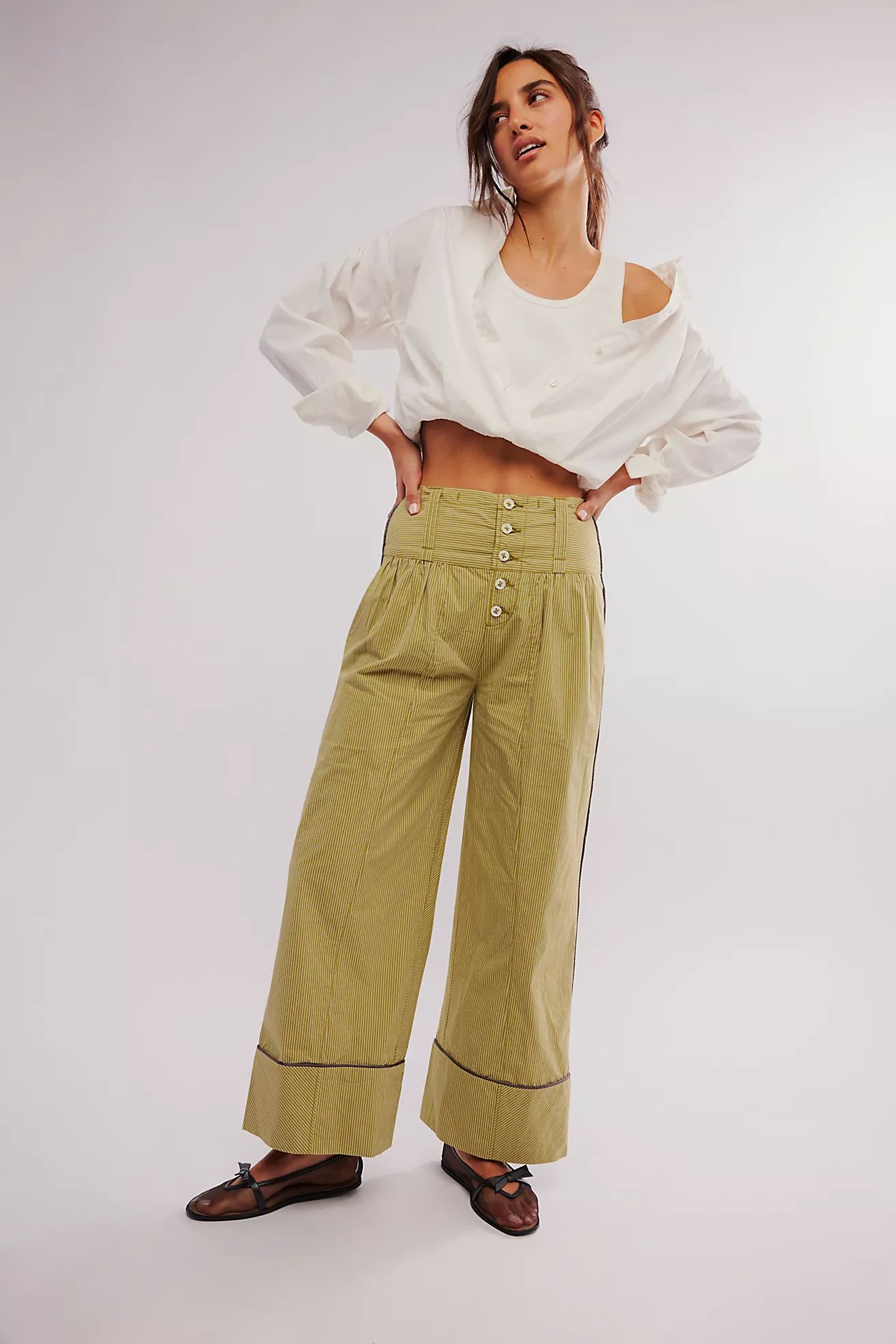 Good Call Striped Pull-On Pants | Free People (Global - UK&FR Excluded)