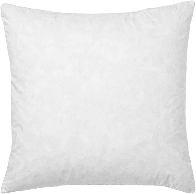 28x28 Euro Throw Pillow Insert-Down Feather Pillow Insert-Cotton Fabric-White | Amazon (US)