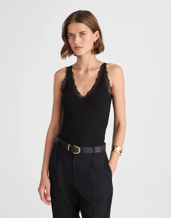 Lace-Trim V-Neck Tank | Madewell | Madewell