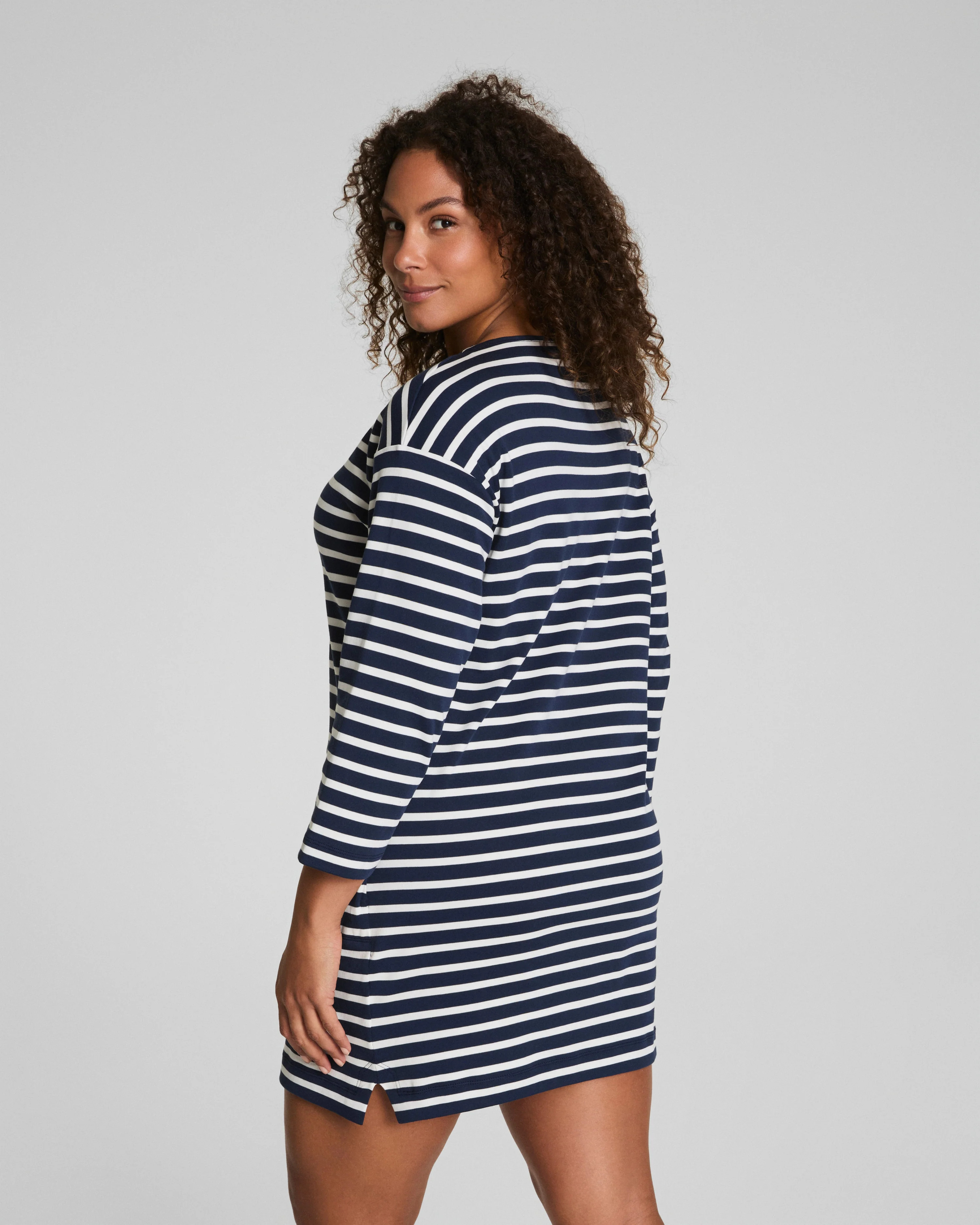 Cotton Boatneck Mini Dress | Spanx