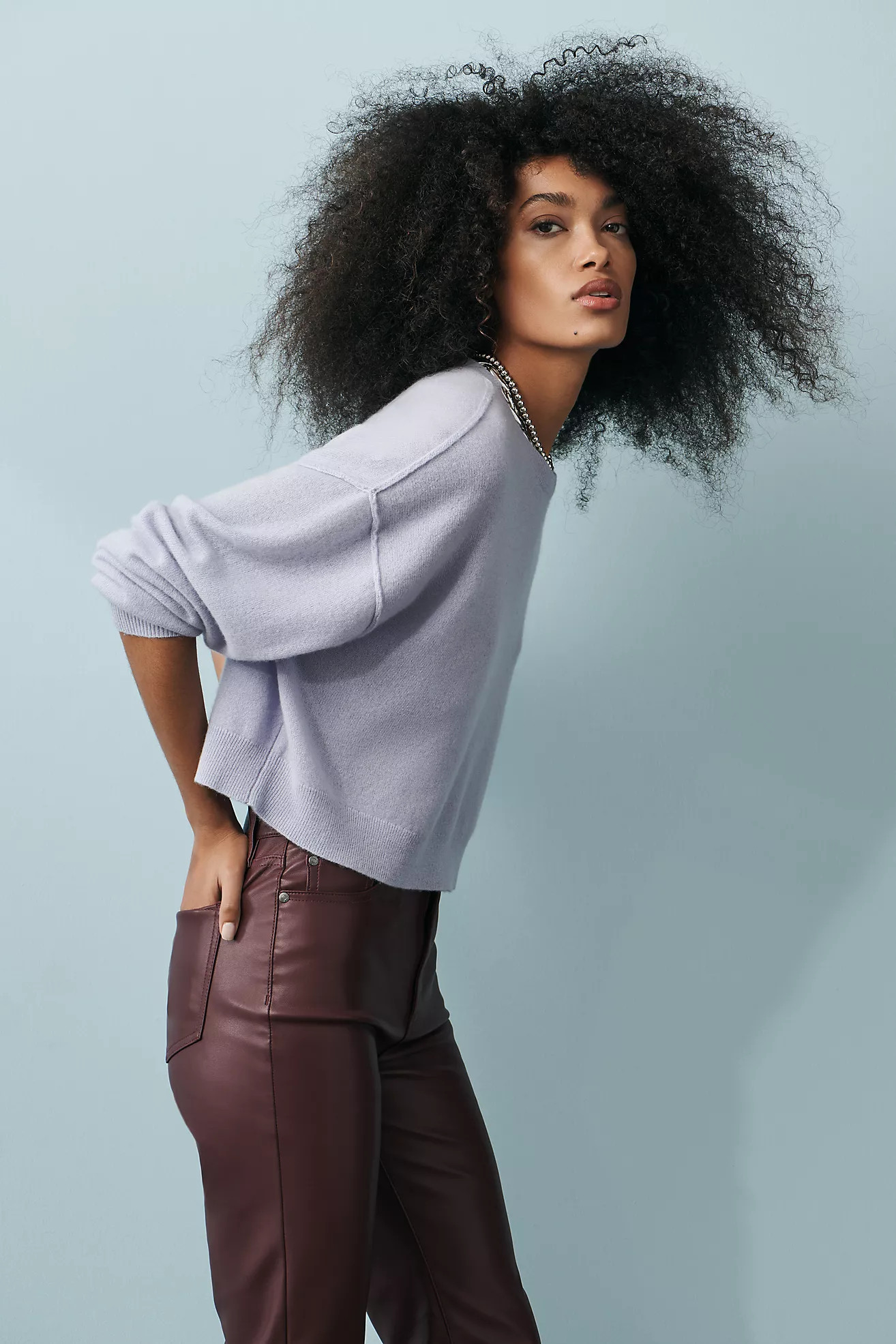 The Alani Cropped Cashmere Crew-Neck Sweater by Pilcro | Anthropologie (US)