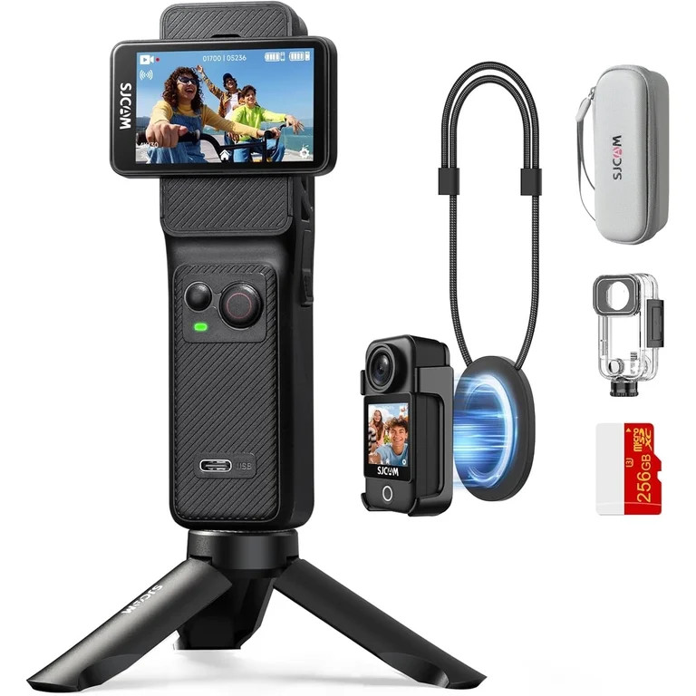 SJCAM C400 3 in 1 Vlogging Camera Combo, 4K Pocket Handheld Camera, 7H Power, 6-Axis Stabilizatio... | Walmart (US)