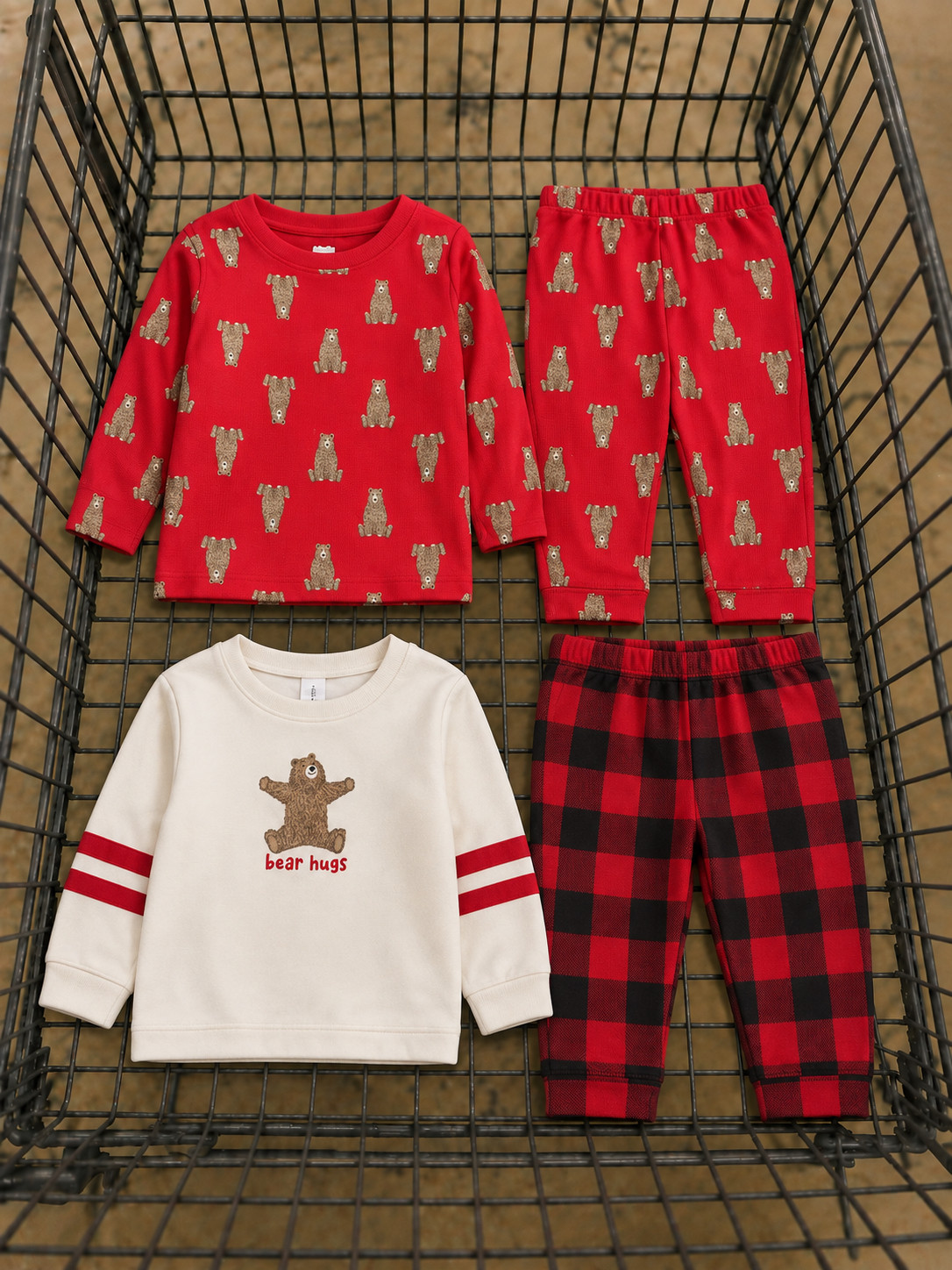 NEW! These cozy little bear outfits were made for fall and winter. 🐻❤️ The tiny bear print, “bear hugs” sweatshirt and buffalo plaid pants together are just TOO cute!
-
#WalmartFinds #ToddlerStyle #KidsFallFashion #BoyMomFinds #CozyKids 

 #LTKBaby #LTKKids