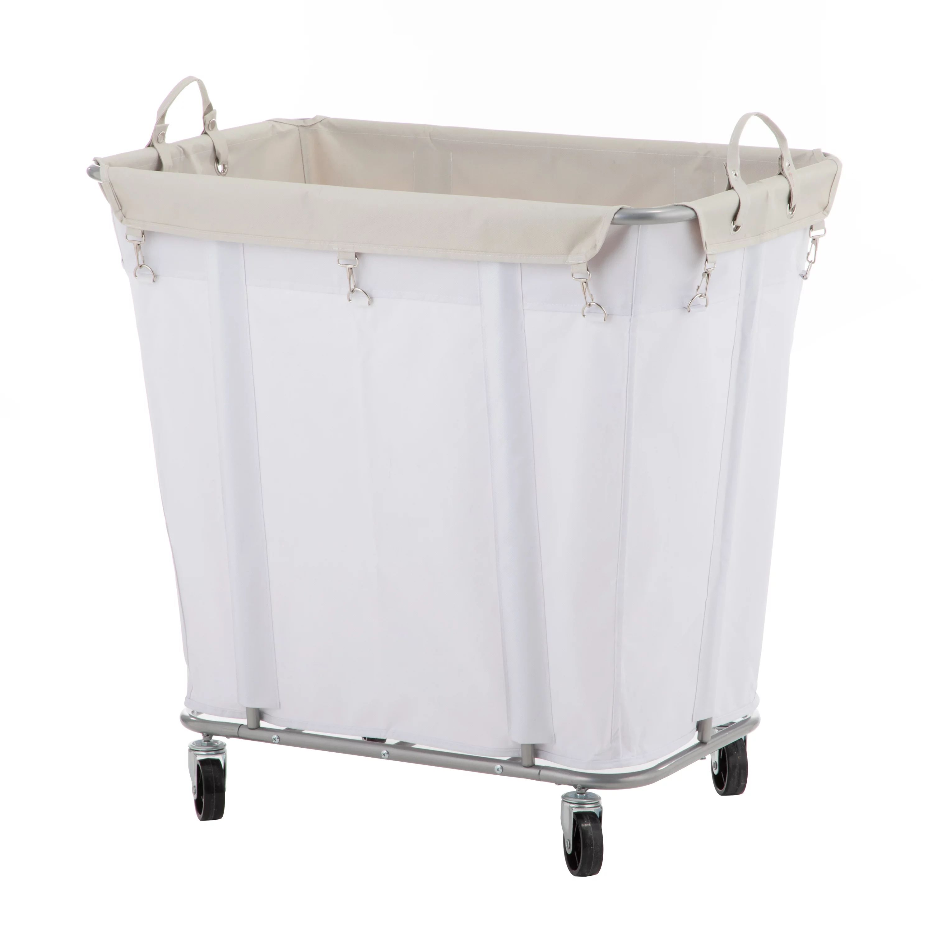Mainstays Large Rolling Laundry Cart with Canvas Bag | Walmart (US)