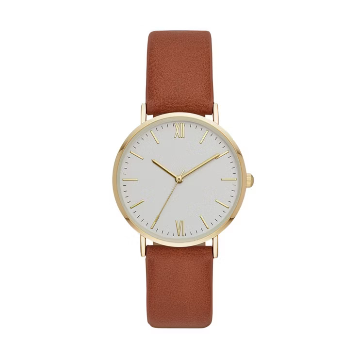 Women's Classic Strap Watch - A New Day™ Gold/Brown | Target
