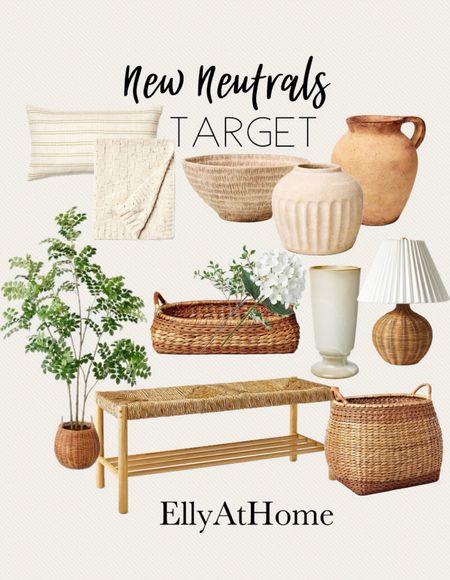 New studio McGee collection at Target! Shop your favorites early! Rattan bench, home decor accessories, basket, woven tray, florals, artwork, vases, greenery, throw pillows, blankets. Free shipping. 

#LTKhome #LTKfindsunder50
