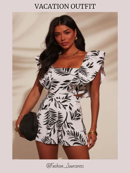 Tropical print romper for vacation, brunch, or a summer get together 

Vacation outfit, outfits for vacation, travel outfit, summer outfits, tropical print, day outfits, rompers, black and white , casual outfits, printed rompers, beach vacation outfits, day party outfit, casual party outfit , casual summer party outfit, shorts, casual date night outfits, cute rompers, outfits for vacation dinners, #LTKSeasonal , Amazon , Amazon shoes 

#LTKSummerSales #LTKTravel #LTKSaleAlert