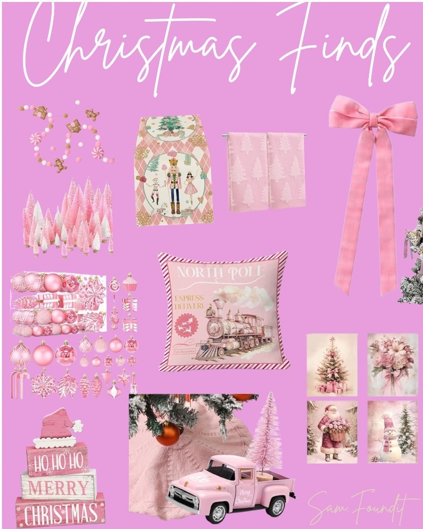 Dreaming of a pink Christmas? 💕✨ Bring the magic of the Sugar Plum Fairy holiday theme to your home with this curated list of pink Christmas decor finds — from blush bottlebrush trees and nutcracker prints to pastel ornaments and cozy North Pole-inspired pillows.

Whether you love the glam Barbiecore look, a soft vintage Christmas aesthetic, or a modern pastel twist, these pieces create the perfect girly winter wonderland. 🎄

#LTKSeasonal #LTKStyleTip #LTKHoliday