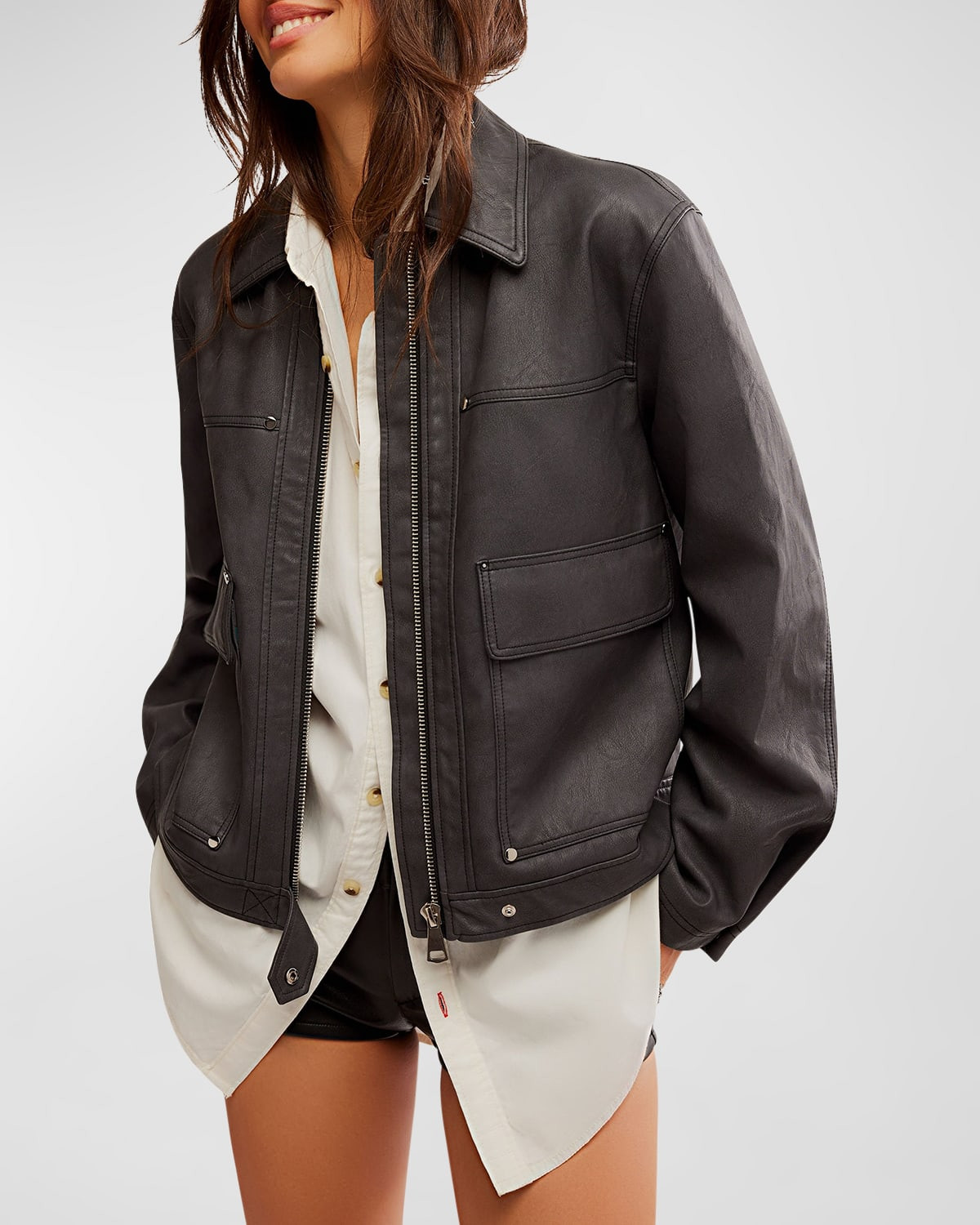Blair Vegan Leather Jacket | Neiman Marcus