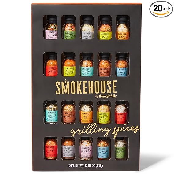 Smokehouse by Thoughtfully, Gourmet Ultimate Grilling Spice Set, Grill Seasonings and Rubs Gift S... | Amazon (US)