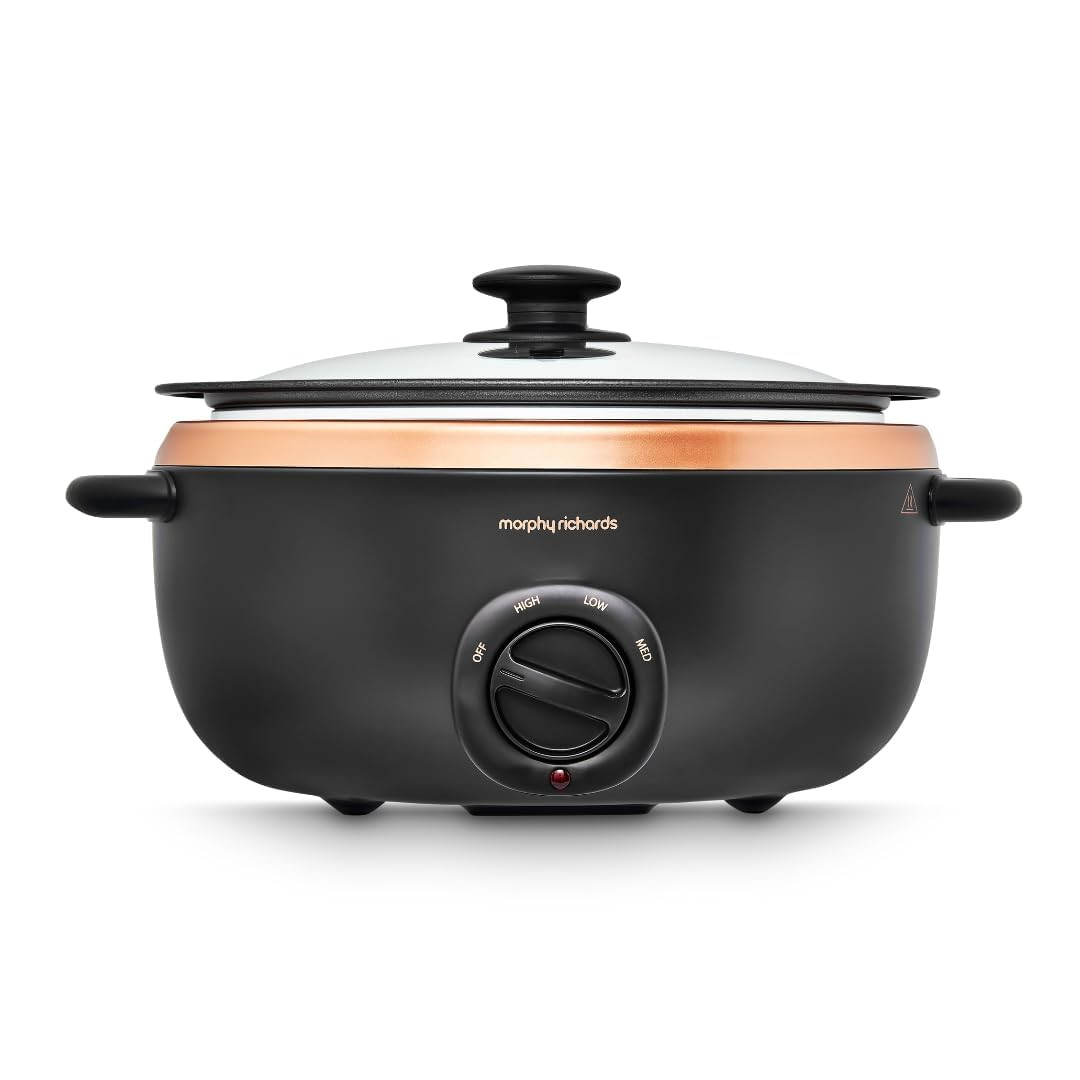 Morphy Richards 6.5L Sear and Stew Slow Cooker, Dishwasher Proof Non Stick Aluminum Pot, Cool Tou... | Amazon (UK)