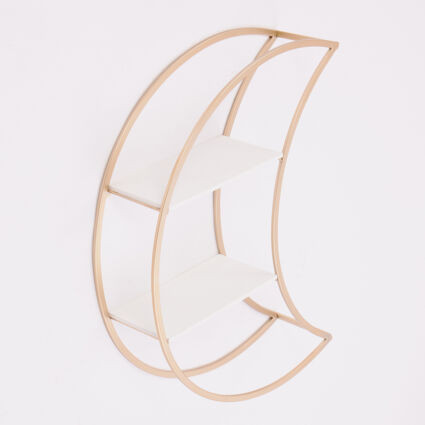 Gold Tone Crescent Moon Shelf 72x52cm | TK Maxx