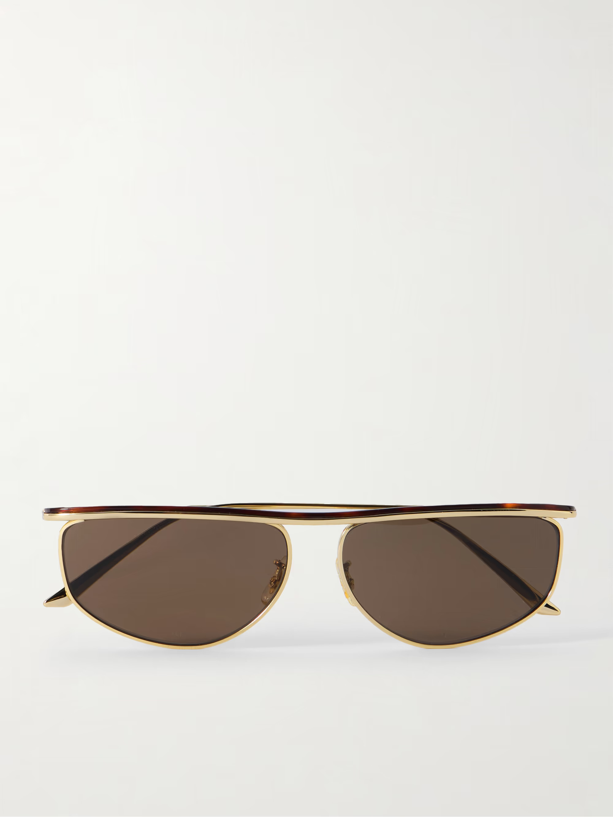 + KHAITE 1986 D-frame tortoiseshell acetate and gold-tone metal sunglasses | NET-A-PORTER (UK & EU)