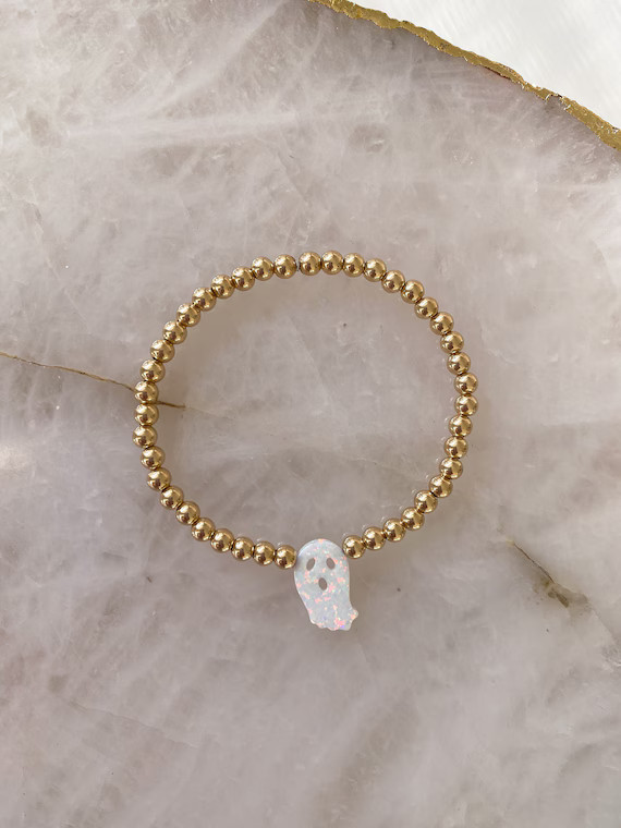Read the full title
    4mm 14k Gold Filled Beaded Bracelet | Opal Ghost | Opal Ghost Bracelet | ... | Etsy (US)