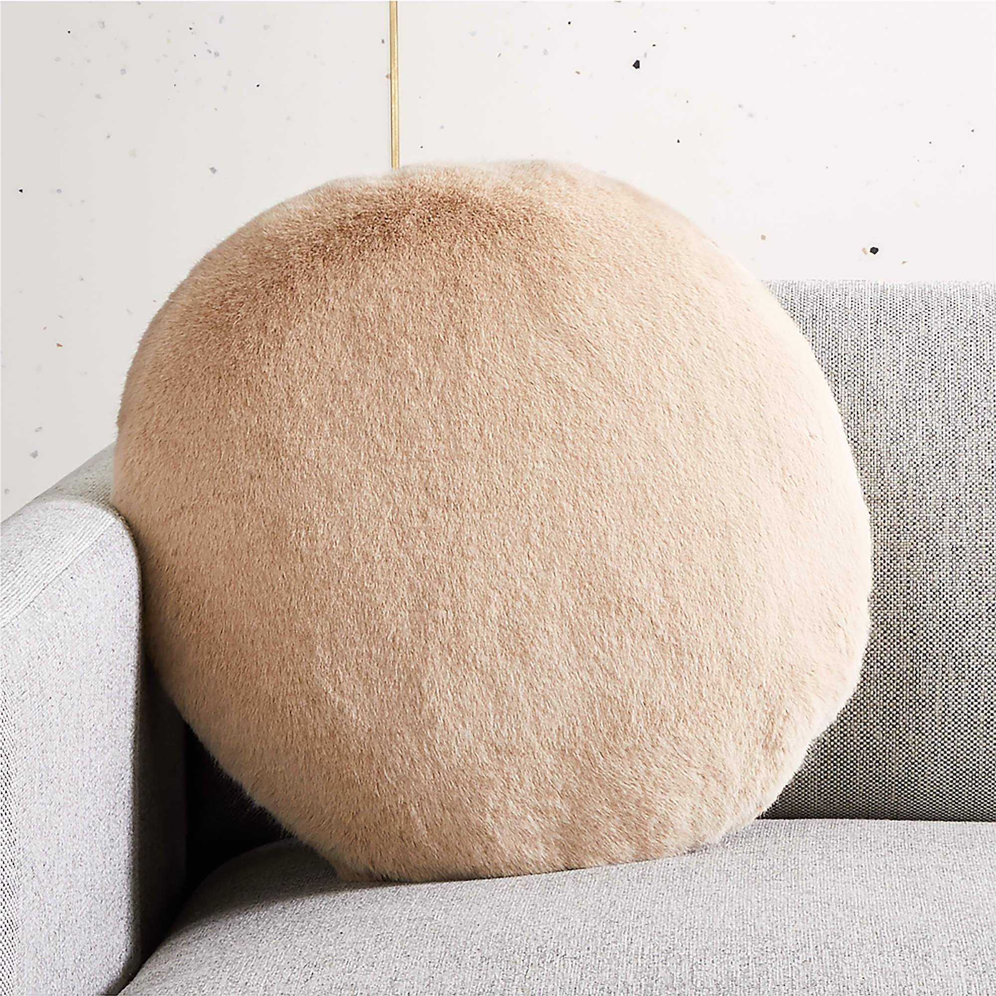 Harlee Ivory Round Pillow + Reviews | CB2 | CB2