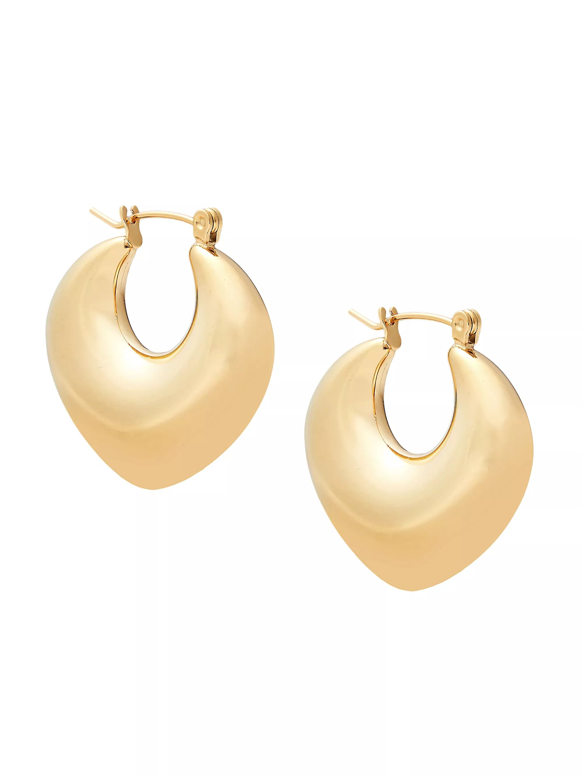 Stellar 24K-Gold-Plated Hoop Earrings | Saks Fifth Avenue