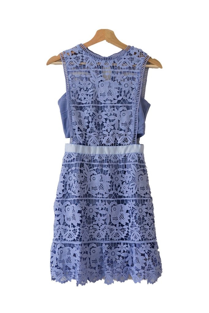 'Tyra' Lilac Lace Sleeveless Shift Dress | Goodnight Macaroon