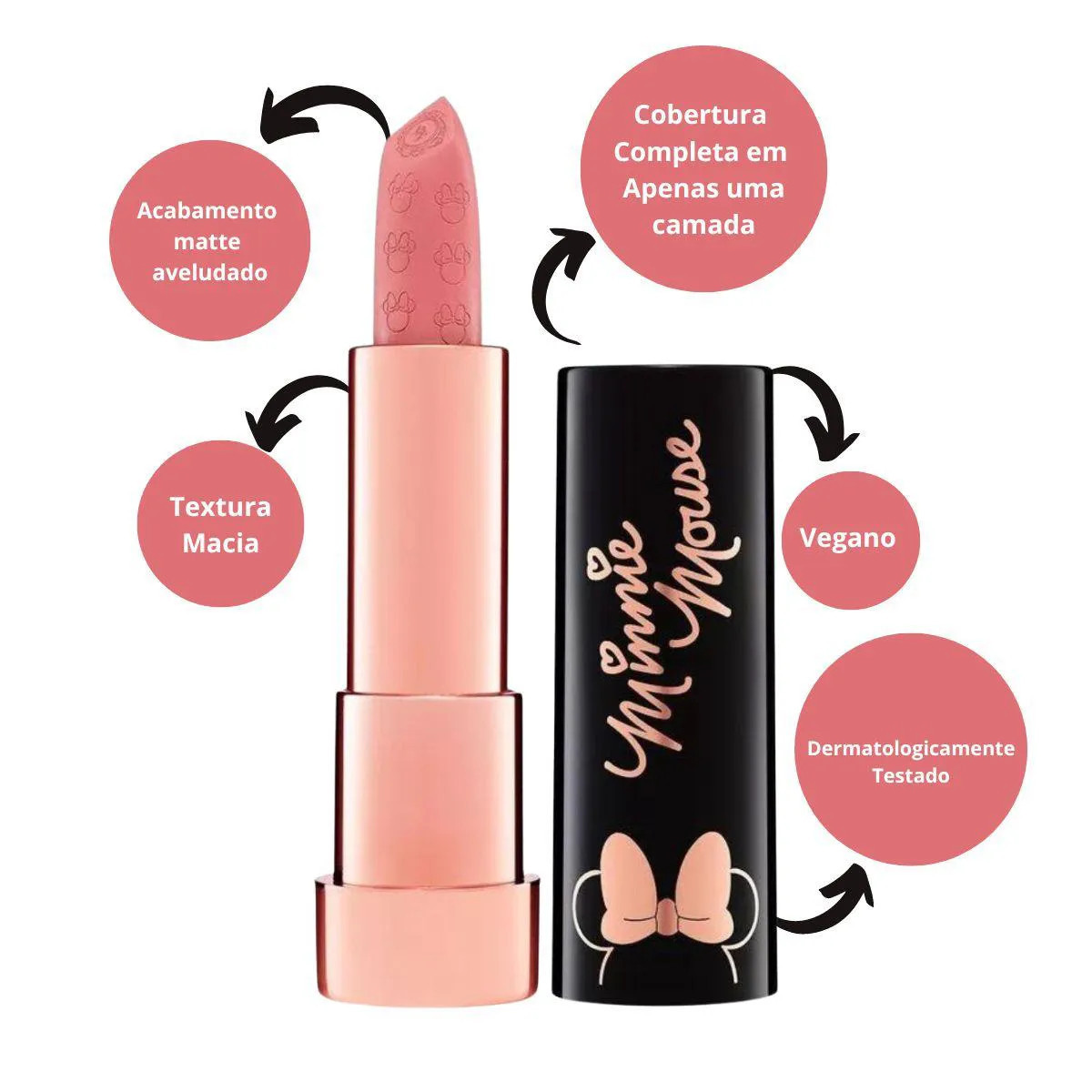 Batom Bala Bruna Tavares Bt Minnie Mouse Hello Girly 3G | DrogaRaia (BR)