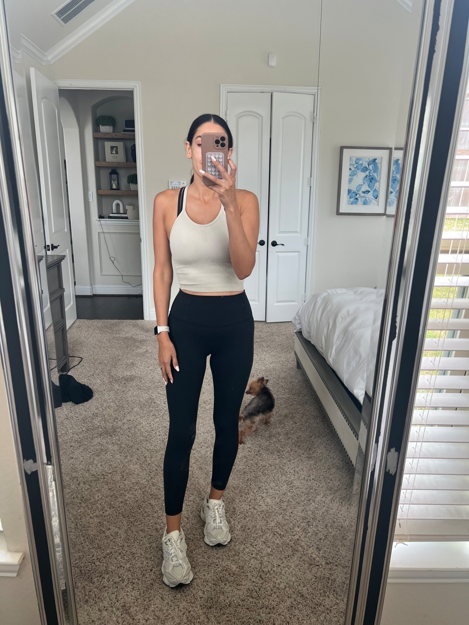 Small bra and tank
XS leggings 

#LTKActive #LTKFindsUnder50