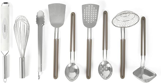 Martha Stewart 9-Piece Stainless Steel Prep & Serve Kitchen Gadget and Tool Set - Dishwasher Safe | Amazon (US)