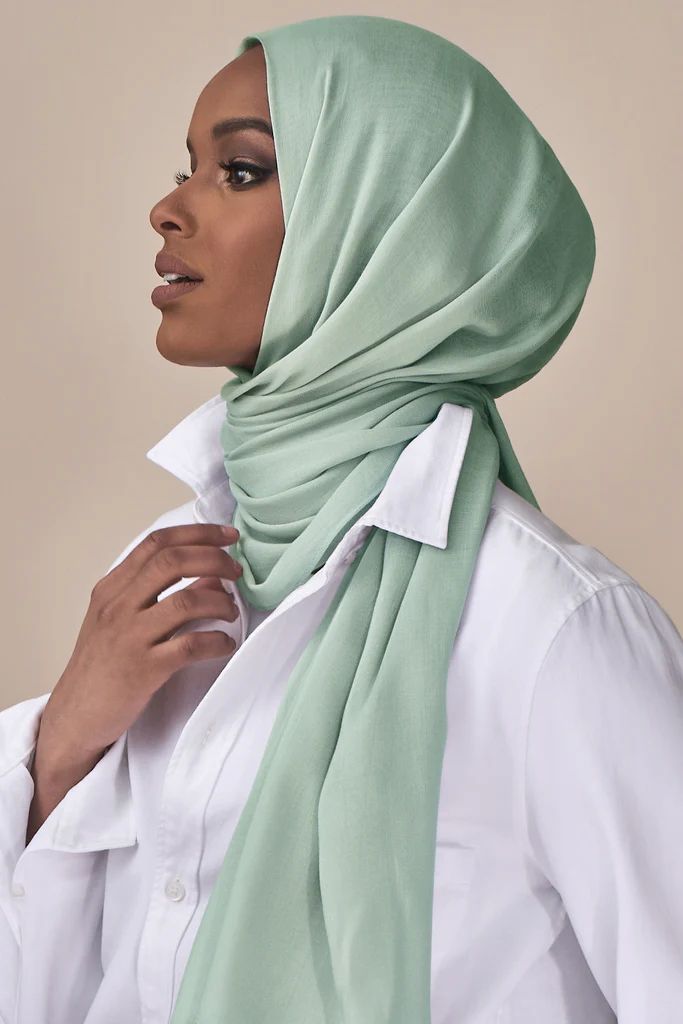Lightweight Woven Hijab - Pistachio | Haute Hijab