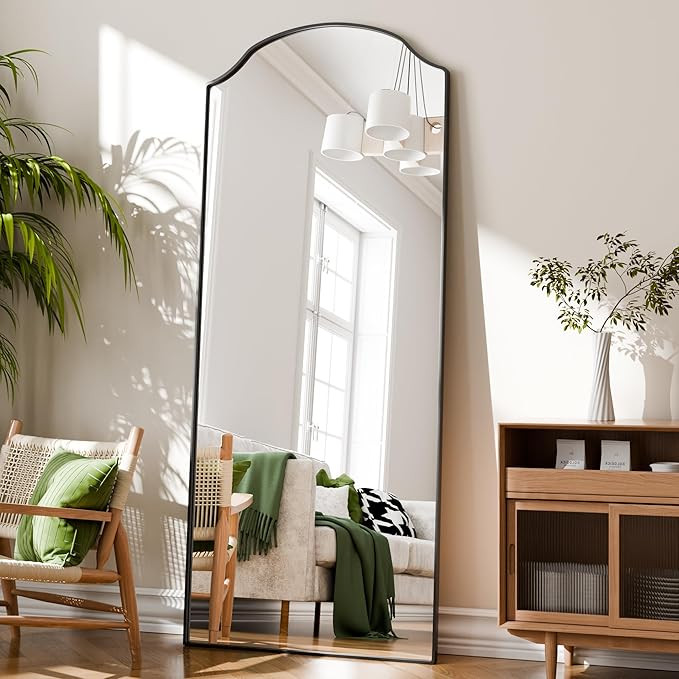 BEAUTYPEAK Full Length Mirror, Full Body Mirrors with Unique Arched Design, 71"x30" Floor Mirror ... | Amazon (US)