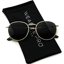 WearMe Pro - Reflective Lens Round Trendy Sunglasses | Amazon (US)