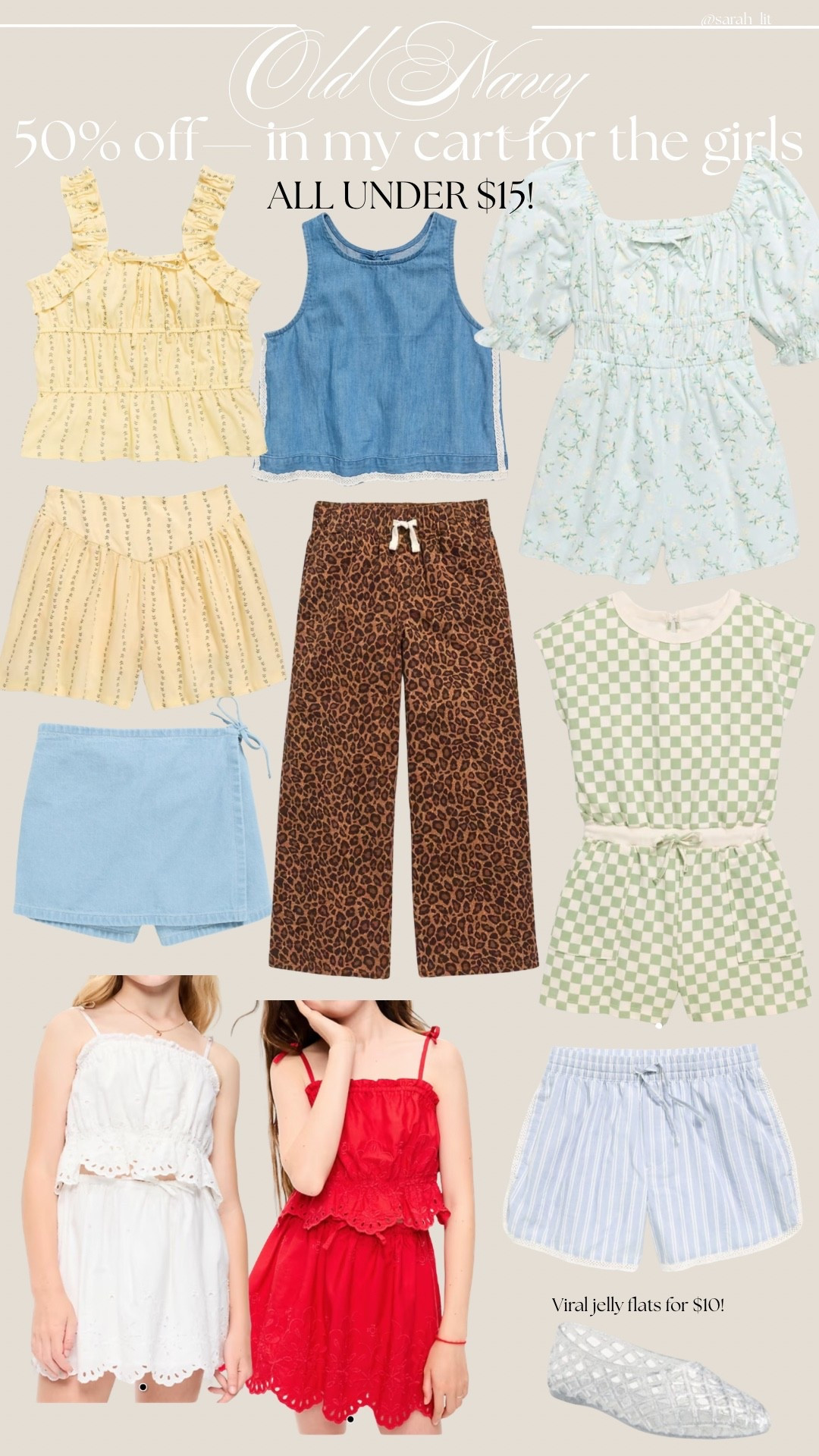 Old navy 50% off!! Ends 5/2! All their little girl stuff is so cute rn! All of this is under $15! I’m buying some stuff for summer for the girls 

#LTKU #LTKSaleAlert #LTKKids