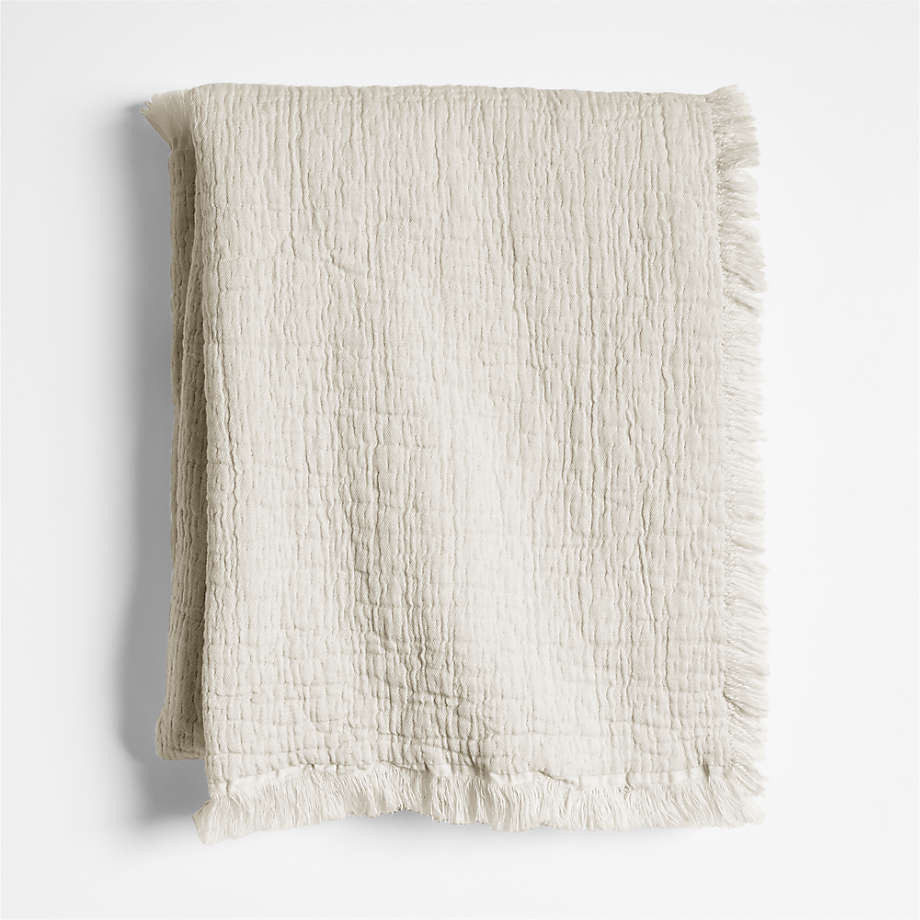 Supersoft Organic Cotton Gauze Classic Mauve Pink Baby Stroller Blanket | Crate & Kids | Crate & Barrel