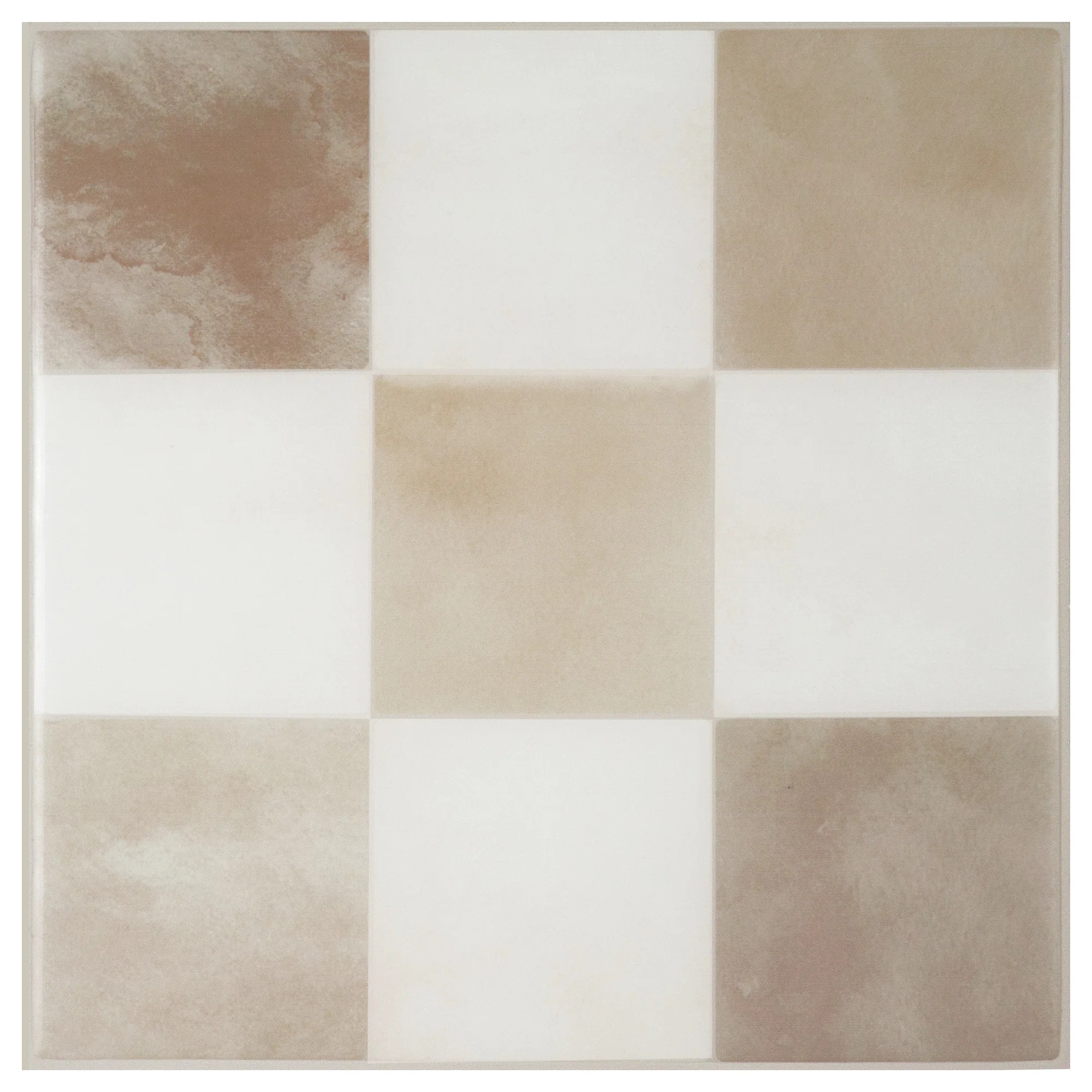 Peel and Stick Gel Backsplash Tile Damier 7" x 7" (Set of 4) (Set of 4) | Wayfair North America